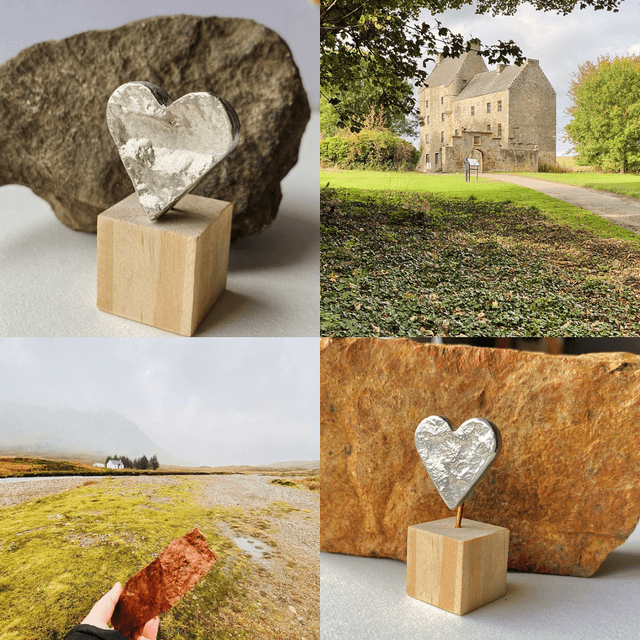 Outlander locations heart art display