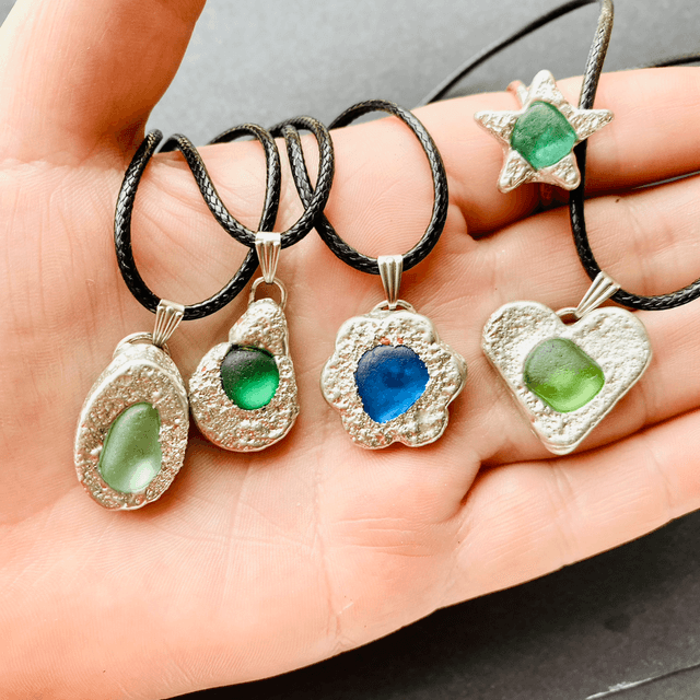 Sea glass pendant 