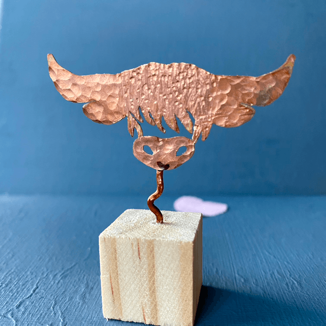 Duncan the Coo Engraved Hammered