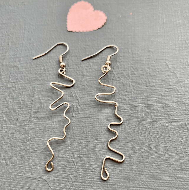 Highland roads earrings/ zig zag