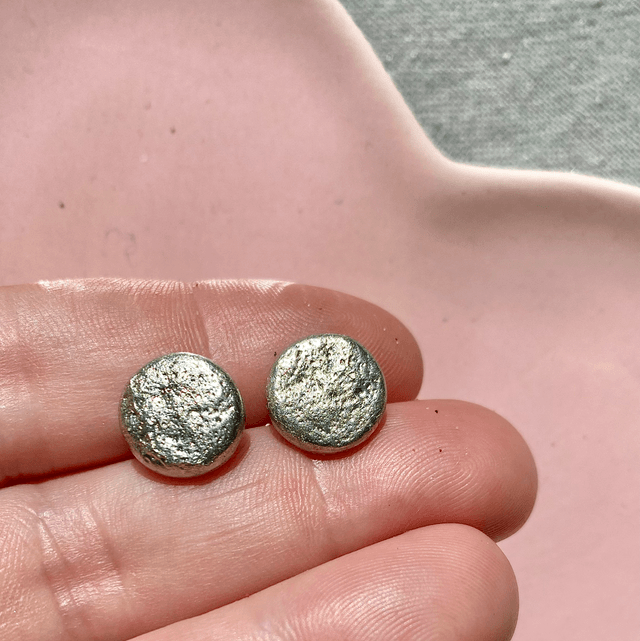 Beach sand stud earrings