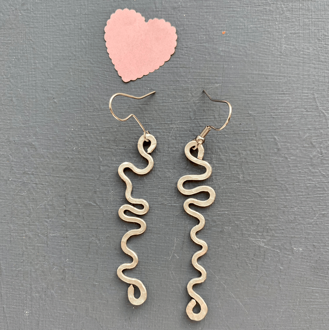 Highland roads earrings/ zig zag