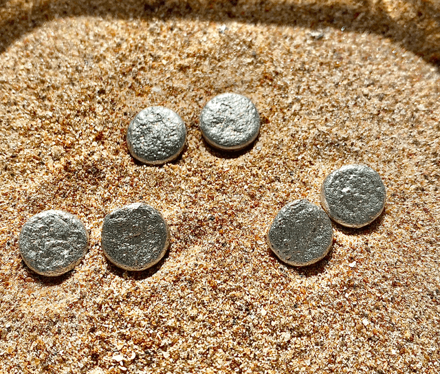 Beach sand stud earrings