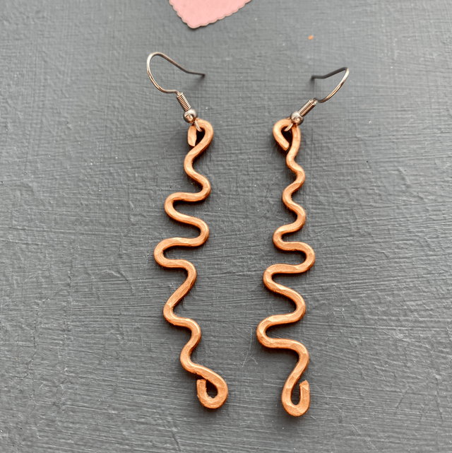 Highland roads earrings/ zig zag