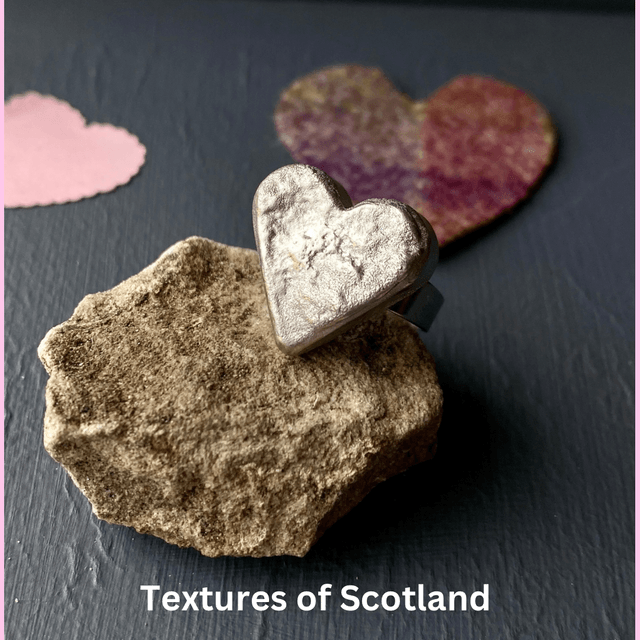 Textures of Scotland heart ring 🩷