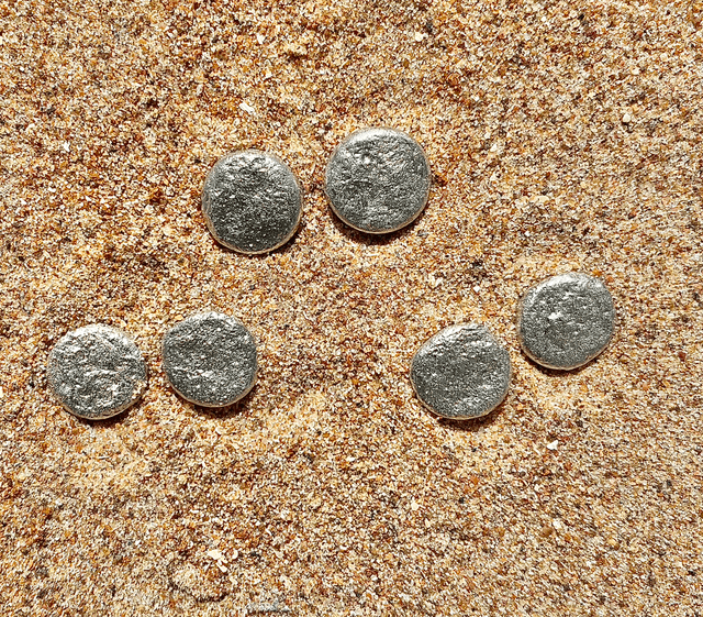 Beach sand stud earrings