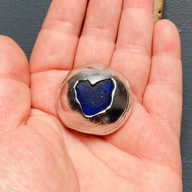Ashes keepsake Solace Pebble + Sea glass