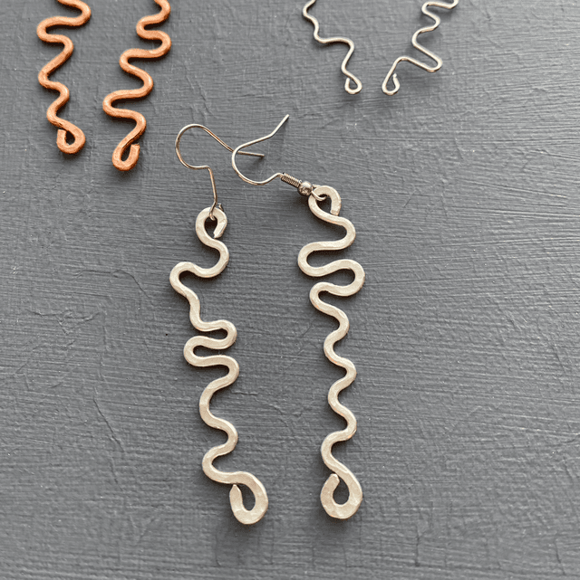 Highland roads earrings/ zig zag