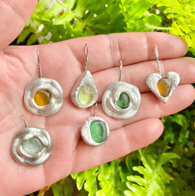 Sea glass pendant 